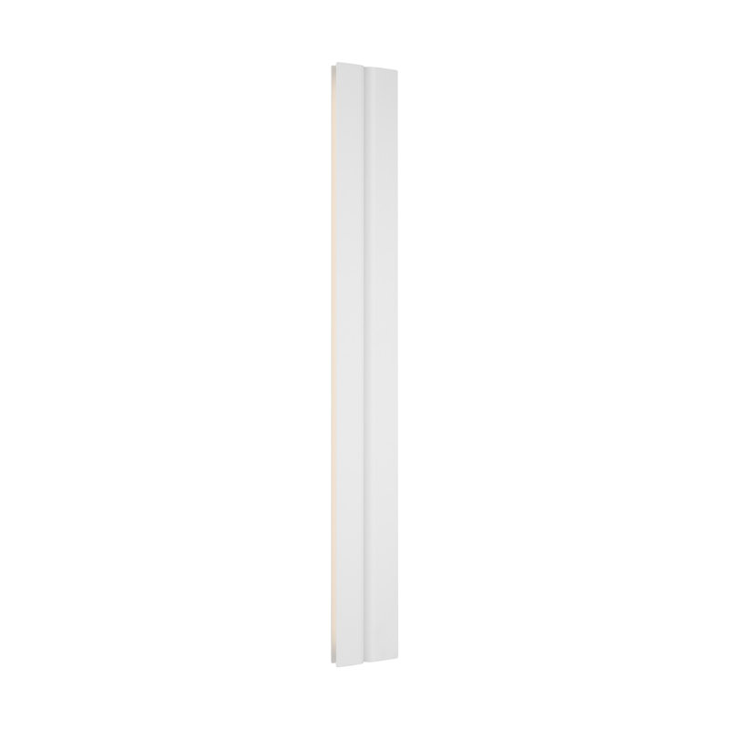 Cloak 1 - Light LED Vanity Light, 36" H x 5" W x 1.3" D, Matte White, Aluminum