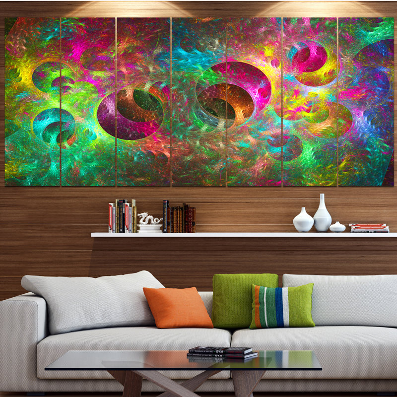 « multicolore fractal glass texture », impression à multiples images sur toile