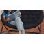 Chaise pliante à double soucoupe avec structure en acier-793067743