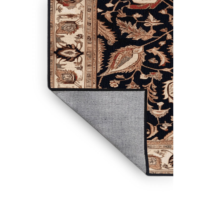 Machine Washable Persian Brown Area Rug, Rectangle 2' x 3'