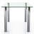 Landen Glass Top Metal Base Dining Table