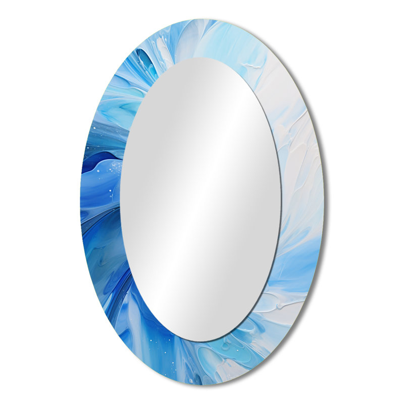 Miroir mural bleu, 36 po x 24 po