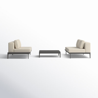 Filmore 4 - Person Modular Patio Conversation Sets with Cushions