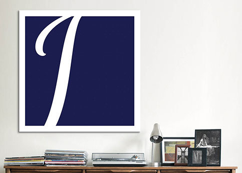 Art textuel sur toile, blanc et bleu, H 12 po x l 12 po x P 1,5 po, i