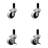 4 Piece Caster Set with Expanding Stem and Brake