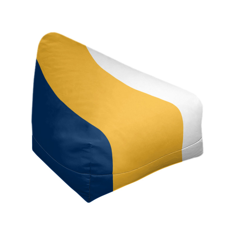 Indiana Bean Bag Cover, 2" x 27" x 30", Navy Blue/Gold/White
