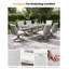 Ensemble de 2 chaises de salle à manger pivotantes pour patio, chaises de salle à manger pivotantes à bascule d'extérieur en aluminium avec coussins, ensemble de mobilier de jardin pour patio, cour, terrasse, piscine, chêne blanchi