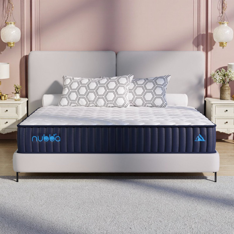 Matelas hybride simple 12 pouces avec mousse à mémoire de forme rafraîchissante et ressorts ensachés - soutien ferme de luxe, soulagement de la pression, hypoallergénique