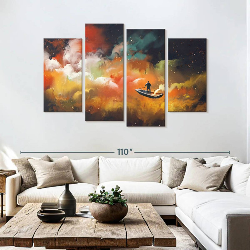 Kelan Abstract Boat, 54" H x 84" W