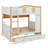 Playhouse-Style Bunk Bed With Drawers, Wooden Bunk Bed With Built-In Storage Racks And Ladder For Play-560563530