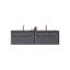 Meuble-lavabo double 59,05 po avec comptoir