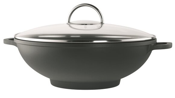 ROHE Germany Wok Modena 32 cm, 5,50 l, inkl. Zubehör, mit Antihaftbeschichtung, Aluminium