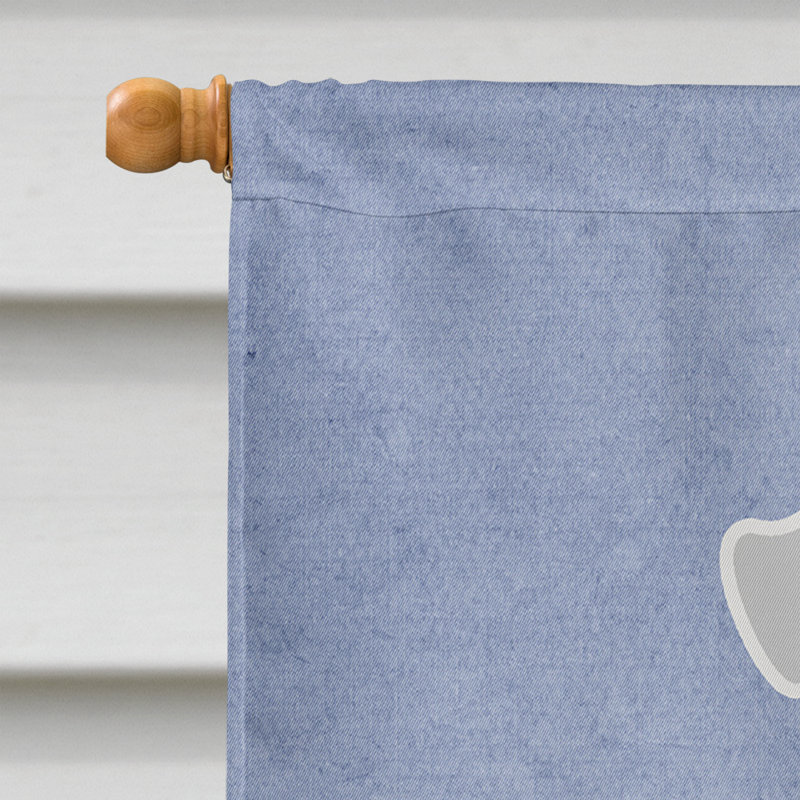 Polyester 2 côtés 40 x 28 po welcome drapeau maison, Schnauzer miniature blanc