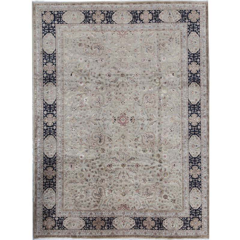 Tapis crème de haute qualité noué à la main