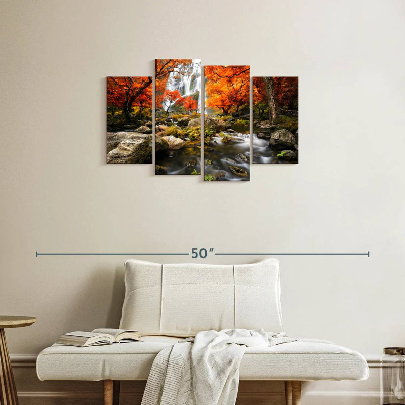 Ensemble de 4 pièces Waterfall, H 22 po x l 36 po x P 1 po