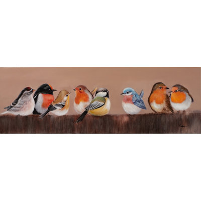 Bird Flock - Wrapped Canvas Painting