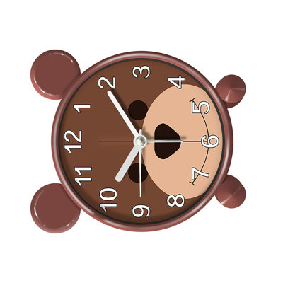 Brown Bear Kids Alarm Clock Early Childhood Education Desktop Children Silent for Students Bedroom
