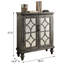 Console grise avec incrustation de luxe