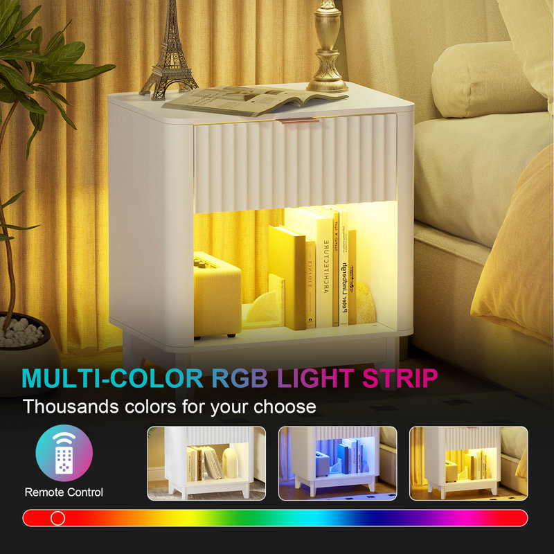 Nightstand with LED Light