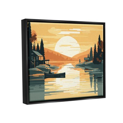 Paysage de lac Sunrise sur toile