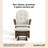 Hoop Glider and Ottoman - Hazelnut and Ivory Boucle-350106383-350106384
