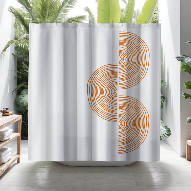 Rideau de douche Coco, Orange
