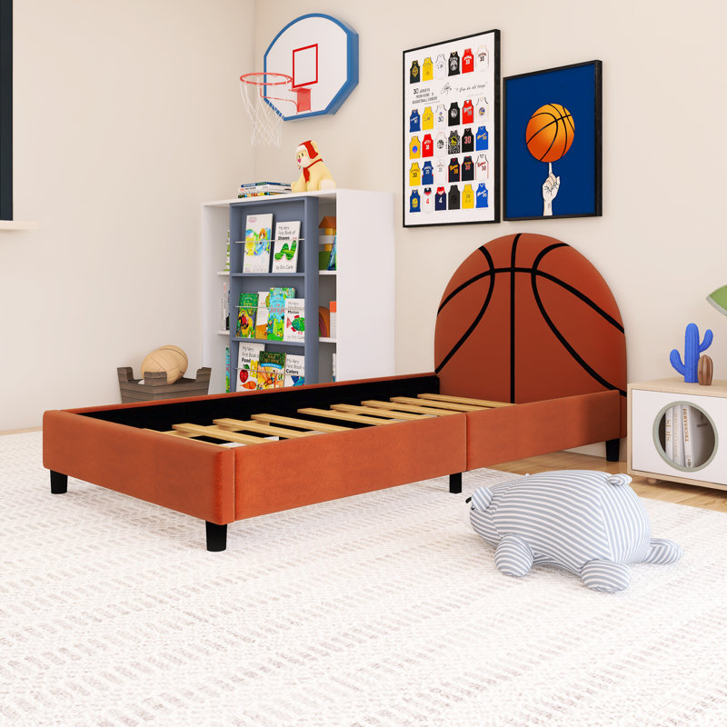 Lit plateforme tapissier simple Basketball Design