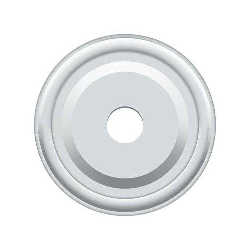 Metal Knob Backplate, Polished Chrome