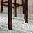 3-Piece Counter Height Glossy Print Marble Breakfast Table With Dining Stools