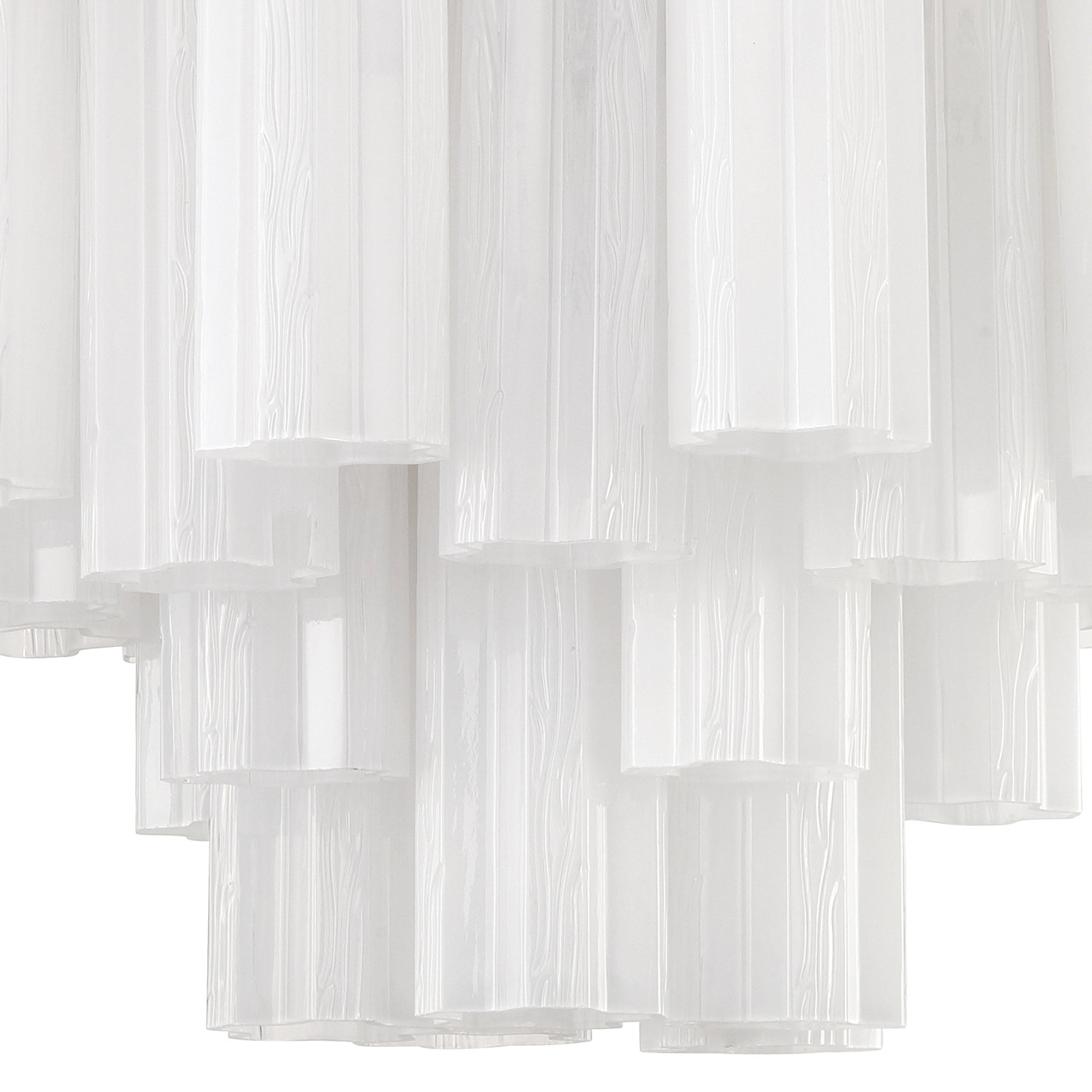 Arras 9-Light Chandelier, 14" H x 19.75" W x 19.75" D, Milk White, Polished Chrome