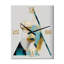 Pleine lune or et turquoise Minimalisme II - Horloge murale moderne abstraite-99633149