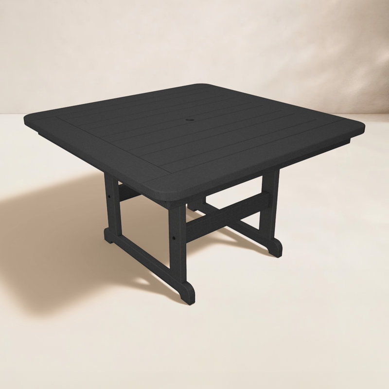 POLYWOOD Park 48" Square Table, Slate Gray