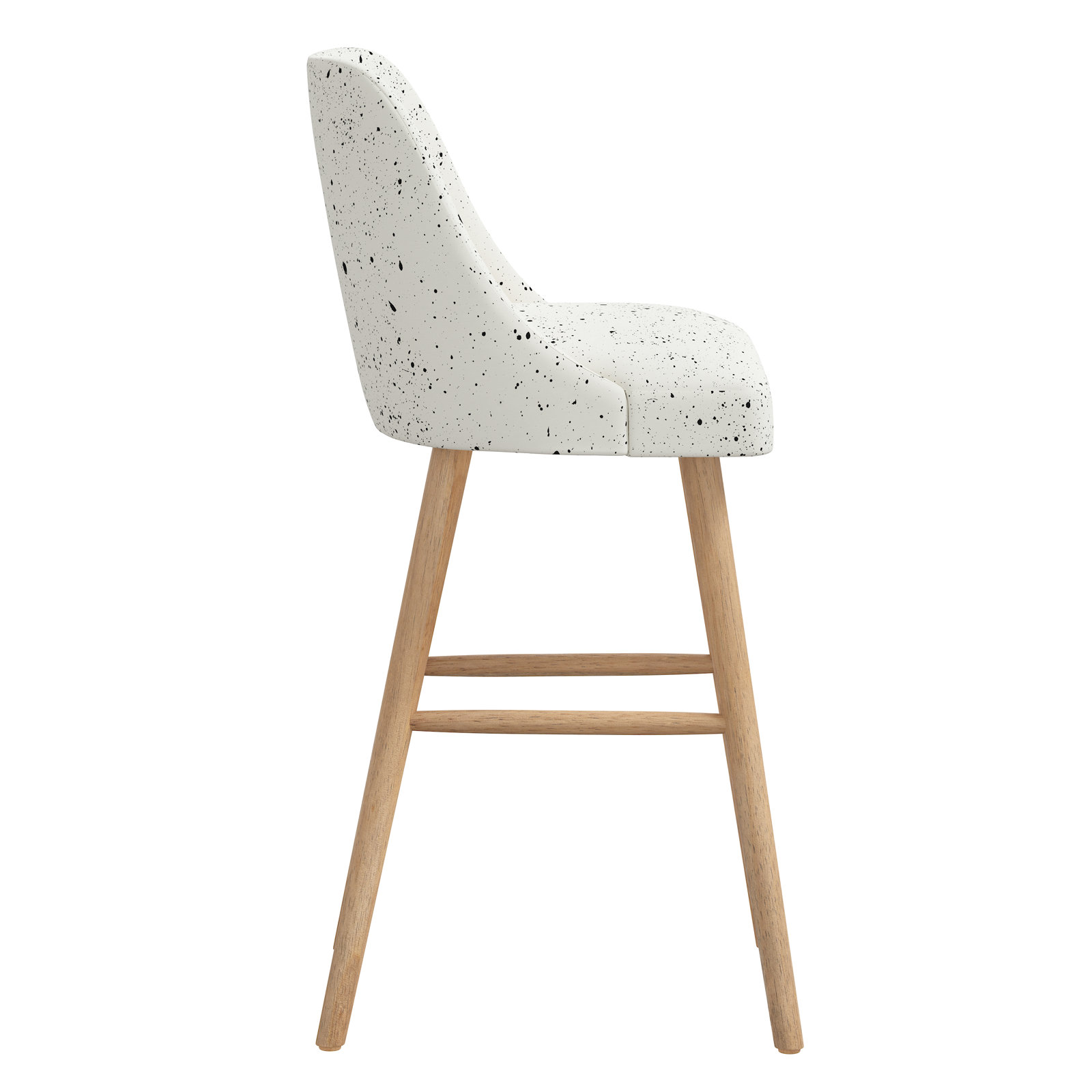 Gallie Bar and Counter Stool, Bar Stool (31” Seat Height), Natural, Splatter Ink