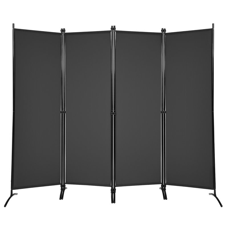 Cloison pliante 4 panneaux l 88 po x H 68 po, Noir