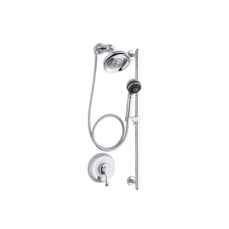 Ensemble de douche Ã  main Fairfax Essentials Performance avec Rite-Temp â€“ Comprend une barre coulissante et un tuyau