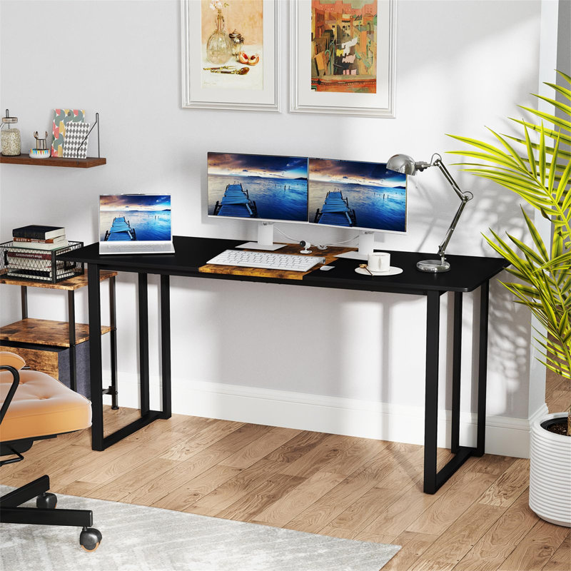 Metal Base Standing Desk, Black