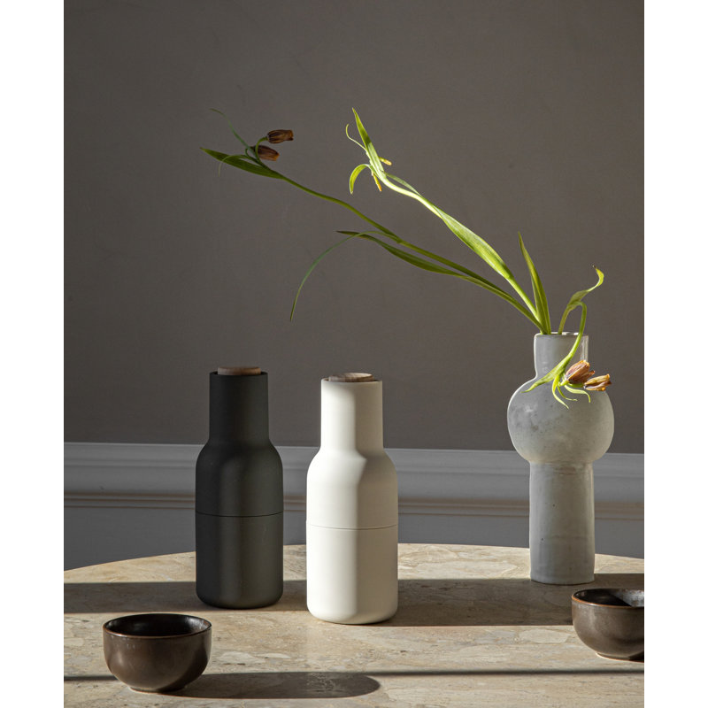 Bottle Grinder Ceramic Salt & Pepper Mill, Carbon/Ash