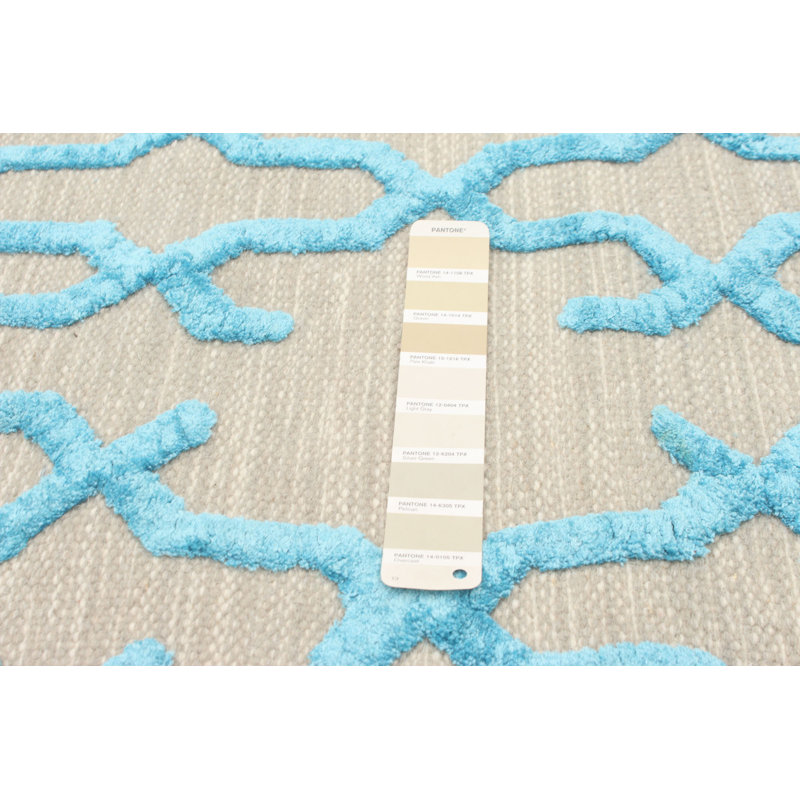 Tapis kaki clair à tissage plat Olszewski