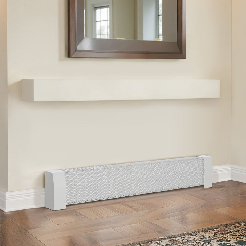 Plinthe chauffante 4 pi Premium Series standard pour chambre blanche, H 7,6 po x l 48,11 po x P 3,19 po