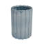 Pot à fleurs festonné, forme cylindrique, céramique bleue moucheté 11 pouces