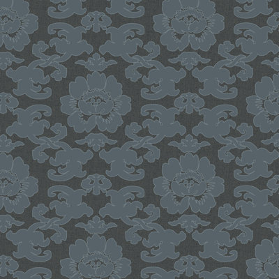 Silken Poppy - Azurite Shadow Wallpaper