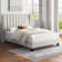 Upholstered Bed Frame with Channel Tufted Headboard
