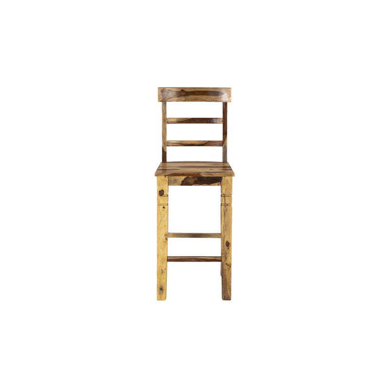 Traci Solid Wood Counter Stool, Brown