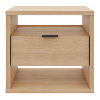Table de chevet moderne à 1 tiroir avec rangement ouvert