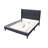 Contemporary Charcoal Color Burlap Headboard Queen Size Platform Bed For Bedroom Colored-1407011622