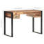 Katrina Desk 110x50x76 cm Solid Wood