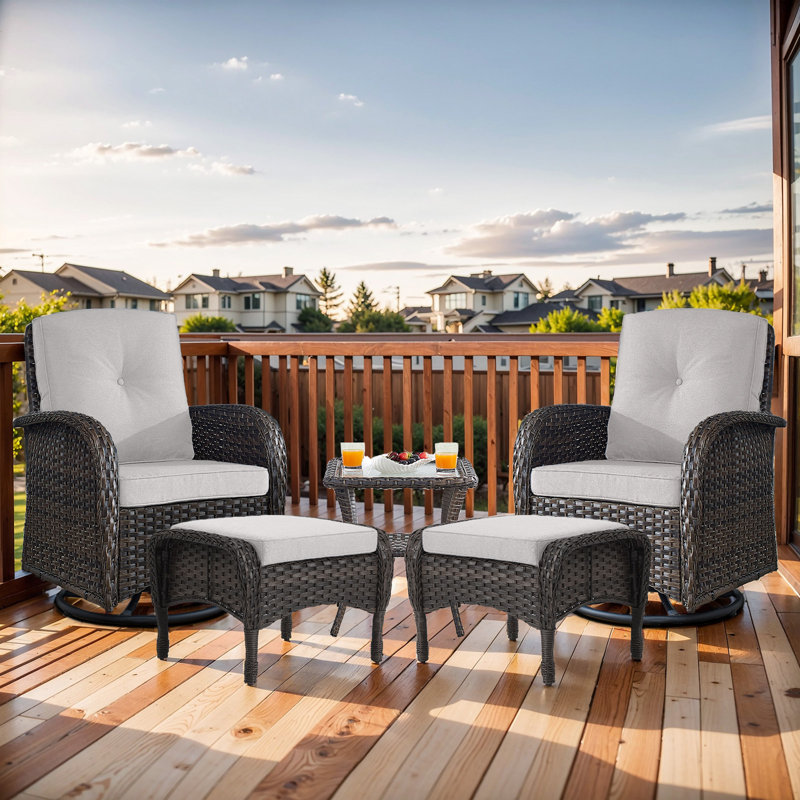 Gaetanino Outdoor Glider, Beige, Brown