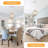 Plewak 5 - Light 15.74" Wide Dimmable Distressed Wood Farmhouse Country Geometric Chandelier, Modern Chandelier Rustic Ceiling Pendant Lights for Living Room Bedroom Foyer-1157547397