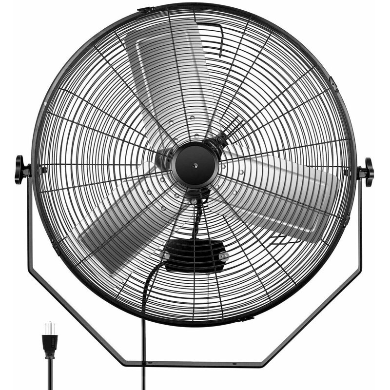 Healsmart 24'' Oscillating Wall Mounted Fan