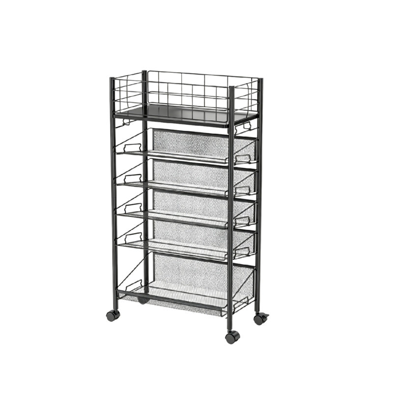 76.8cm H x 41.8cm W File Cart, Black